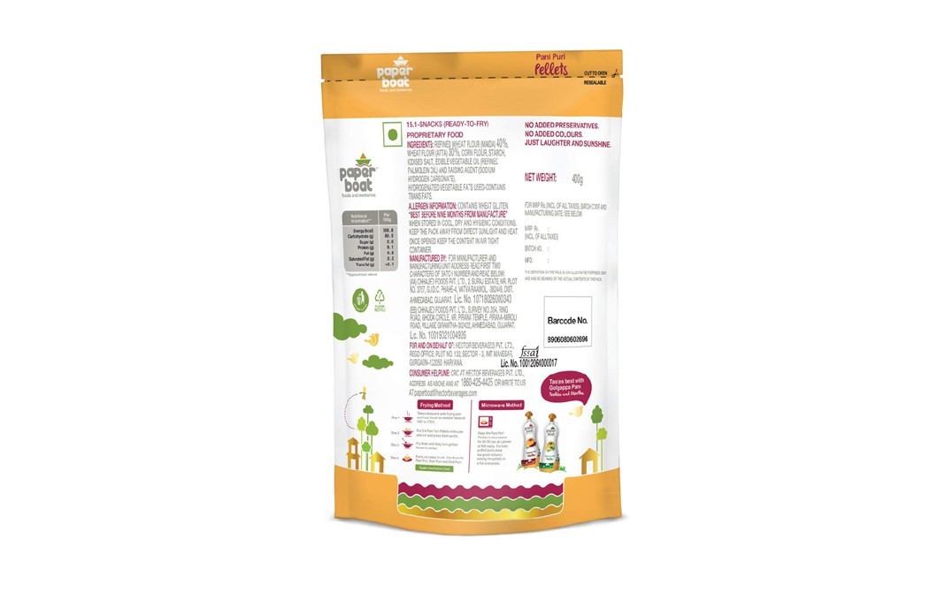 Paper Boat Pani Puri Pellets-    Pack  400 grams